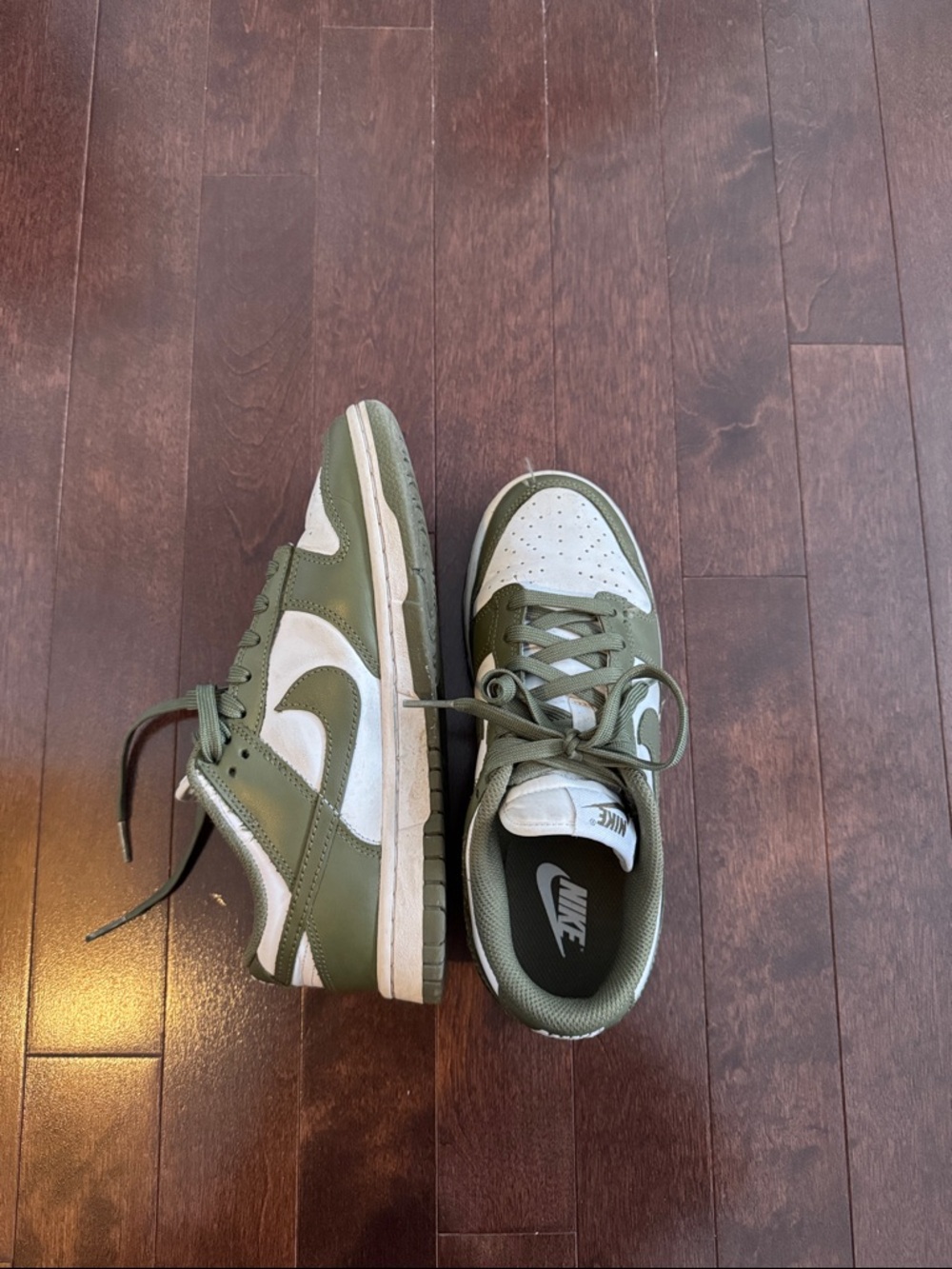 Nike Dunk Low Olive Green & White Low-Top Sneakers